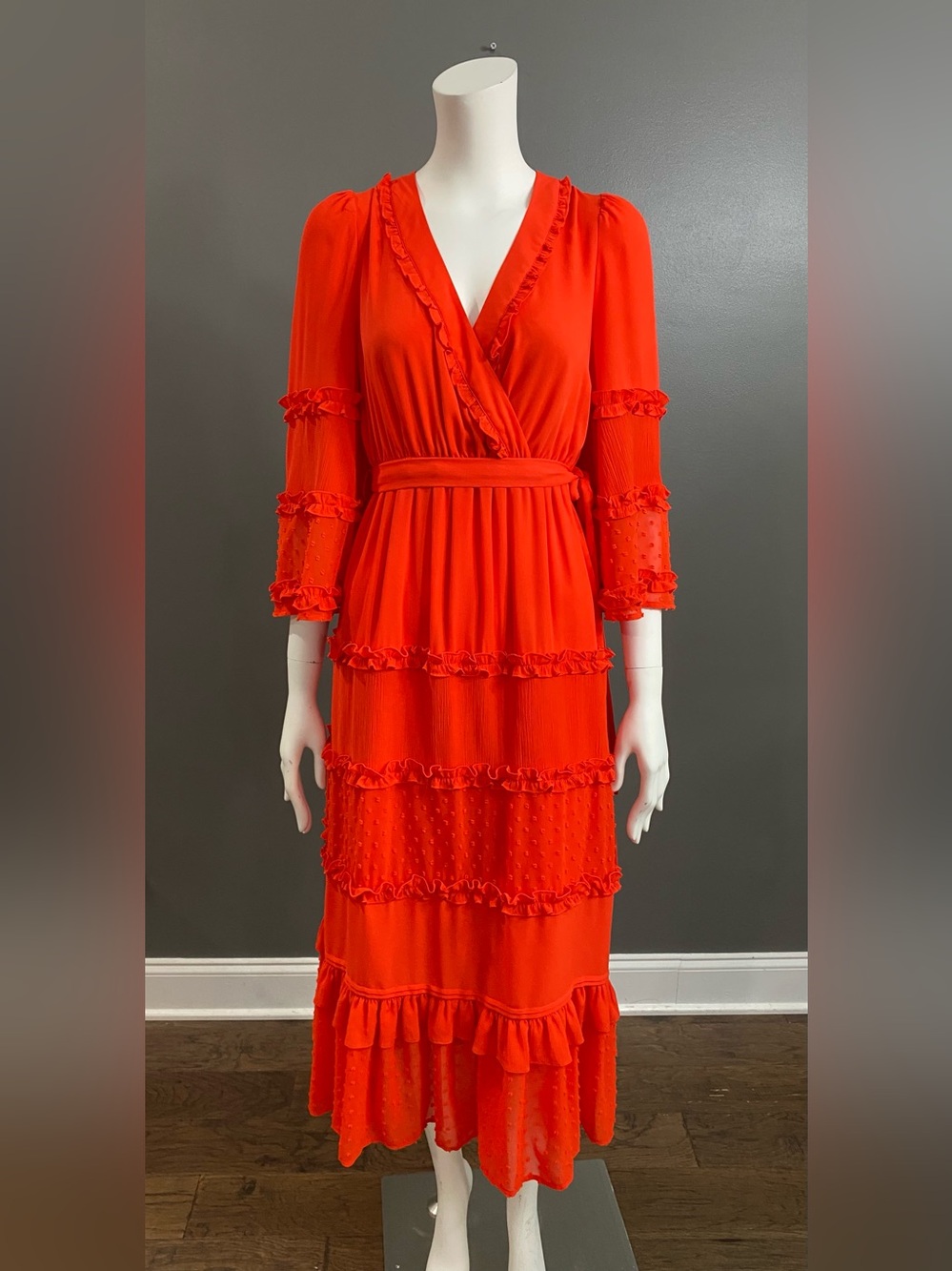 Alexis x Target Angel Sleeve Tiered Ruffle Dress Size XXS - Picture 3 of 13